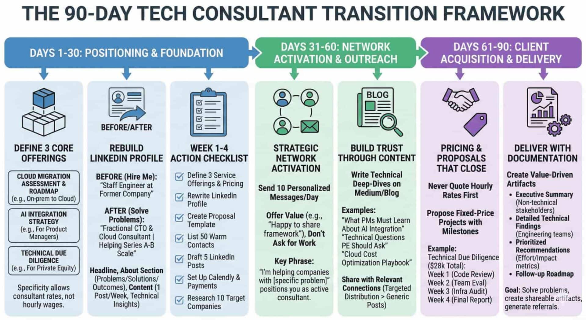 the 90 day tech consultant transition framework scaled